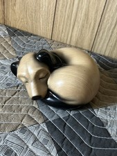 Pet Urns,Sleeping Resin Cremation Dog Urn For Ashes Khaki open Box View Pics