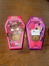 Teddy Deddy Bears Valentines Halloween Bubba Squeeze Coffin Bundle New 5"
