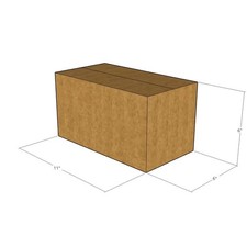 75 11x6x6 Kraft Brown Corrugated Shipping Boxes 32 ECT New