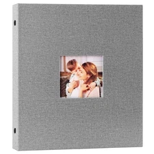 Photo Album 11x14, Linen Hard Cover Acid Slip Slide in Photo Albums Sleeves H...