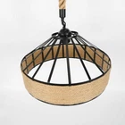 Vintage Farmhouse Hemp Rope Pendant Lampshade 30cm Rustic Ceiling Light Shade