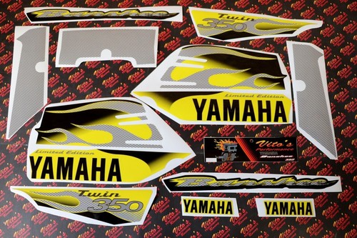 Vito's Vinyle Décalque Graphique Kit 14MIL Autocollant Yamaha Banshee Jaune Noir - Photo 1 sur 10