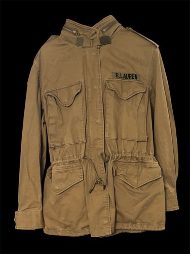 Polo Ralph Lauren Military Army Field Chore Coat Jacket Men's Medium Green Flag