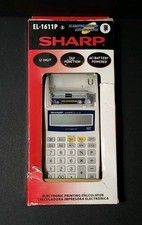 Sharp EL-1611P Electronic Calculator Battery/Ac Adaptor Included Extra Paper