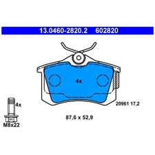 Satz Bremsbeläge Bremsklötze hinten für Skoda Rapid NH3 NH1 Roomster id47220