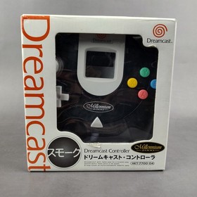 Official OEM Sega Dreamcast Millennium 2000 Smoke Black Controller and VMU