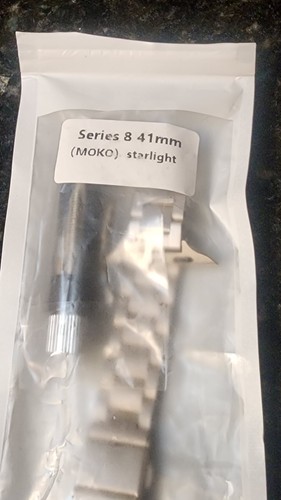 Metal Watch Band 41mm Starlight, Stainless Fit APPLE series 8 - 第 15/17 張圖片