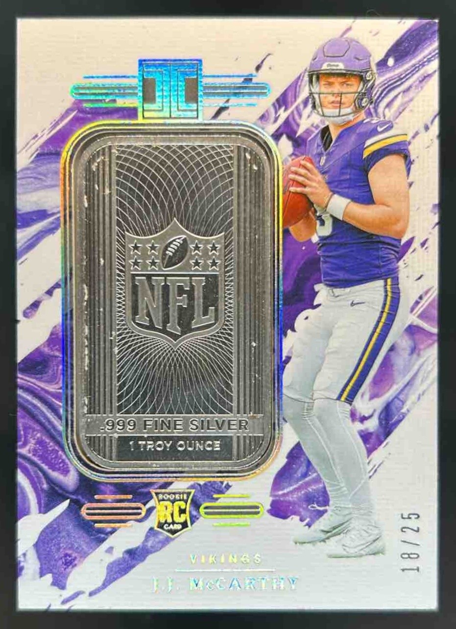 JJ McCarthy Panini Impeccable NFL Shield #SSJJM Base