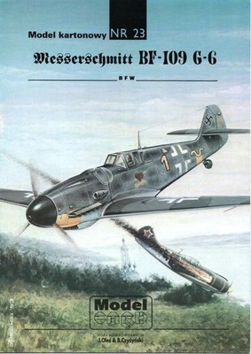 Model Card  Modellbaubogen Me Bf-109 G-6  / 1:33
