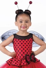 Weissmans Red Lady Bug Dance Costume Set of 2 Child S and XS