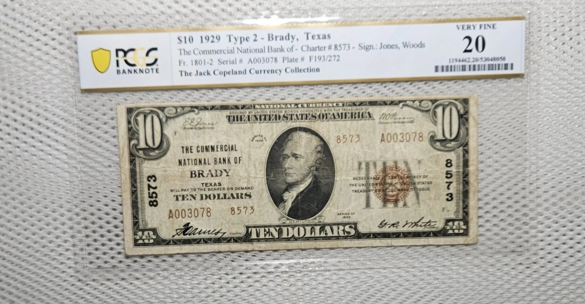 US National Banknotes PCGS Banknote Grading Grade 20 for sale | eBay