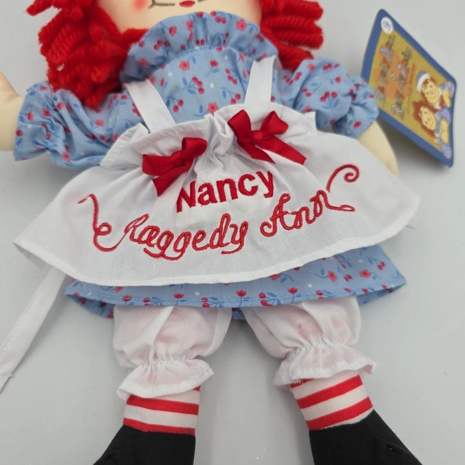 Raggedy Ann Classic American Rag Doll  Hasbro Aurora 12” Plush With Tags NANCY - Image 2 of 4