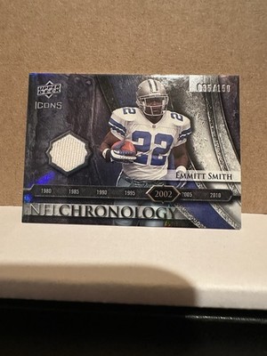 2008 upper deck icons jersey silver emmitt smith #CHR28 S#35/150