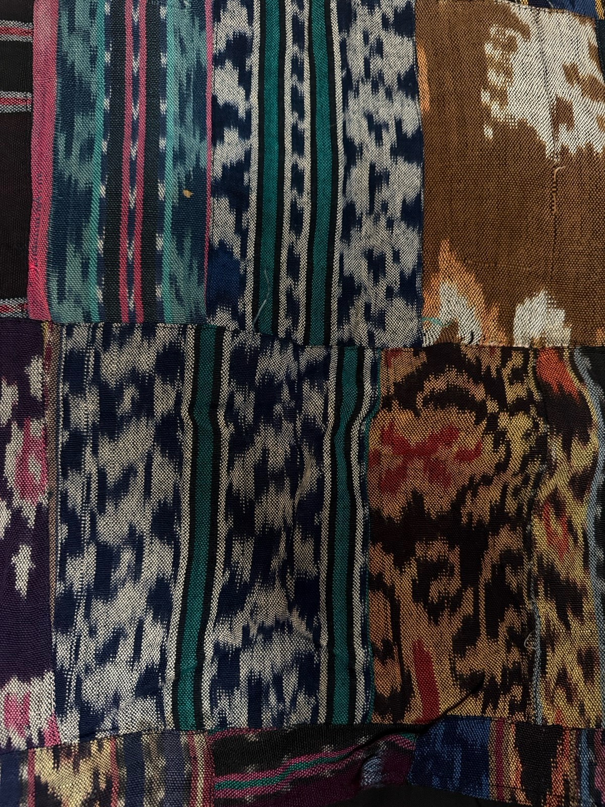 Patchwork Multicolored Vest Jacket XL Cotton Hipp… - image 8