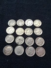 16 Silver Roosevelt Dimes 90% Silver Circulated  1946 to 1963@@@ RD-10