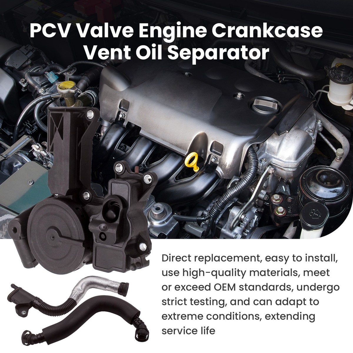Oil Separator PCV Valve + Hose Set For VW Jetta Golf Gti Audi A4