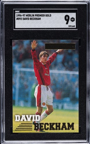 1996-97 MERLIN PREMIER GOLD #092 DAVID BECKHAM SGC 9