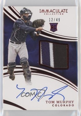 2016 Panini Immaculate Red 12/49 Tom Murphy #128 RPA Rookie Patch Auto RC fm0