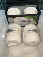 Brand New! Back on Track Polo Leg Wraps, Full Set of 4, Color: White, 11ft Horse