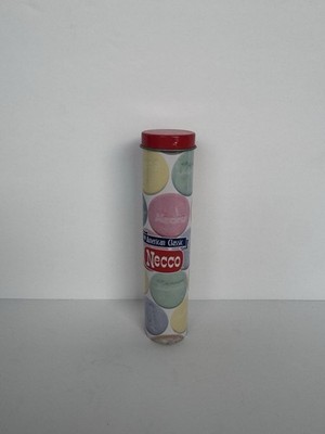 Necco Wafer Candy Dispenser & Flip Top Lid Tin Empty - Holds 1 sheath of wafers