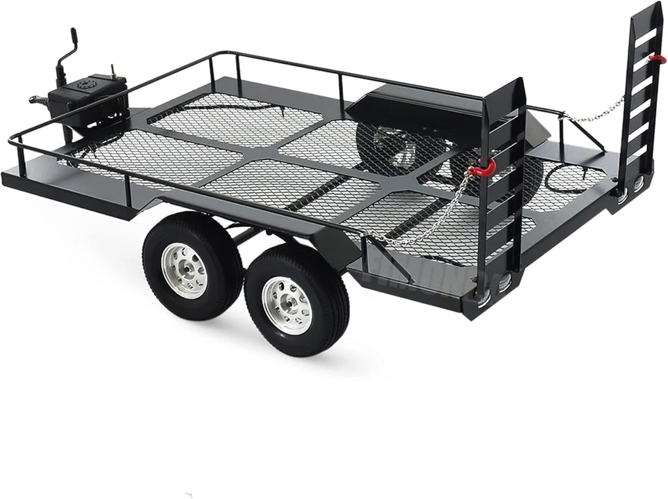 Compact and Easy to Assemble 1/10 RC Trailer with Toolbox and Working Features - Image 4 of 4