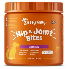 Zesty Paws Glucosamine for Dogs Hip Joint Supplement w/ Chondroitin, MSM, Vit