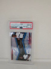 2020 Topps Chrome Kyle Lewis RC Auto /5 J. Dunn duo autographs PSA 10