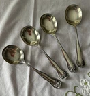 Set Of 4 Gorham Lancaster Sterling Silver Cream Soup 7” Spoons – Introduced 1895