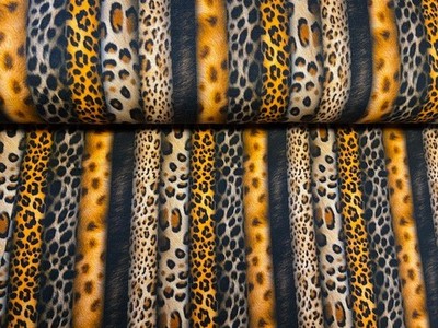 French Terry angeraut ''Animal Strips''