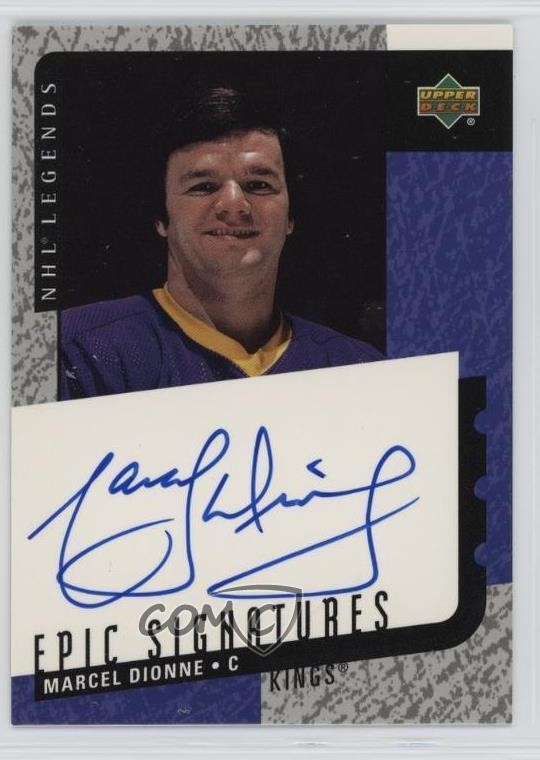 2000-01 Upper Deck Legends Epic Signatures Marcel Dionne #MD Auto HOF 0m80