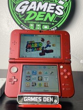 Nintendo New 3DS XL LL Red  Top IPs Handheld Region Free  Console SD US TESTED