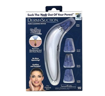 DERMASUCTION 4 in 1 Multi-function Blackhead Whitehead Extractor Remover Device