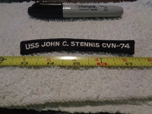 USS John C. Stennis CVN-74 Navy Tab or Rocker (DRAW#C1)