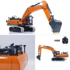 Metal LESU 1/14 RC Hydraulic Digger Aoue DX350LC Excavator 3CH Valve Flysky ST8