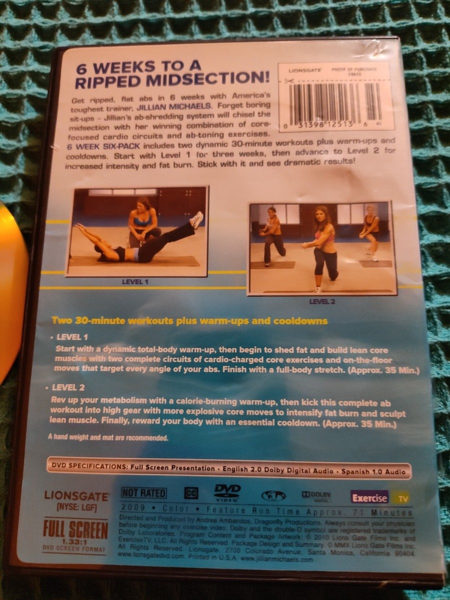 6 Week Six-Pack by Jillian Michaels | eBay