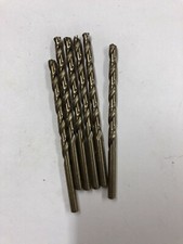 Wire size drill bit-Colbalt-- #4-- (6 pcs.) -straight shank-made in the USA