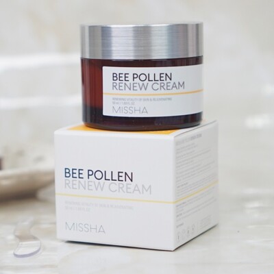 MISSHA Bee Pollen Renew Cream 50ml Vitamin Daily Moisture Cream K-Beauty Korea