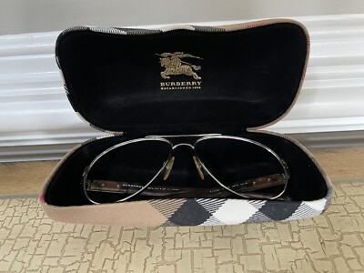 Burberry Silver Gray Sunglasses Frame (FRAME ONLY) With Case