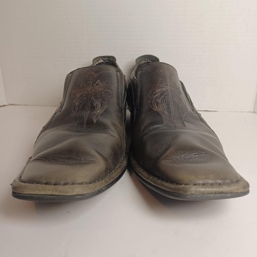 Lounge by Mark Nason Herren Schwarz Leder Geprägt Cross U Rock Halbschuhe US 10,5 - Bild 3 von 7