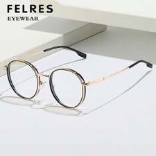 Women TR90 Anti Blue Light Eyeglasses Retro Round Clear Lens Glasses Frames Hot