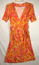 Lilly Pulitzer Adalie Wrap Dress Hotty Pink Doubloons Sz XS Festival Preppy