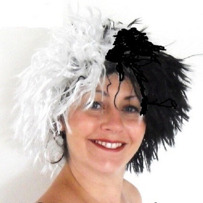 Black White Spiky Style Fancy Dress Wig Uk Next Day Dispatch Ebay