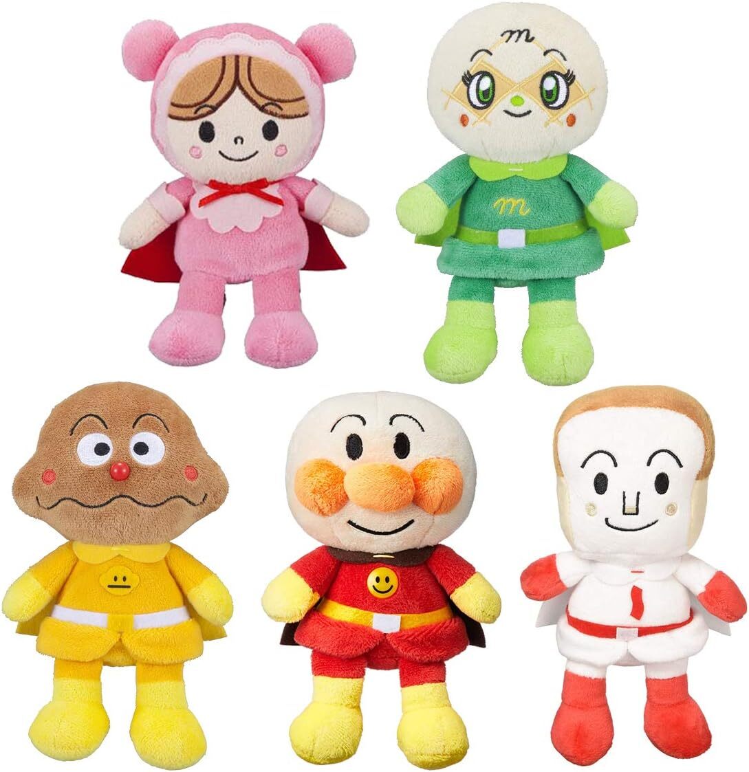 SEGA TOYS Anpanman Prichi Beans S Plus 5 Stuffed Toy Set Anpanman