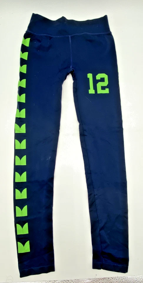 MAJESTIC SEATTLE SEAHAWKS WOMENS LACE UP LONG SLEEVE SHIRT & LEGGINGS SIZE M - Image 2 of 4