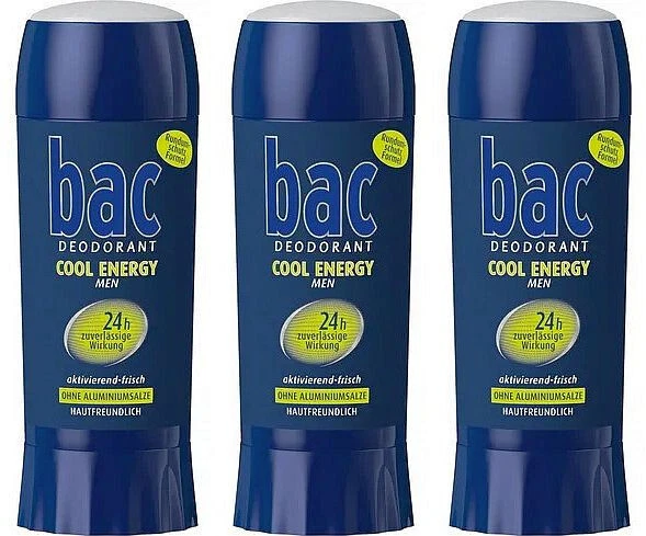 bac Cool Energy Men Deo Stick Deodorant aktivierend frisch 24h Schutz 3x 40ml