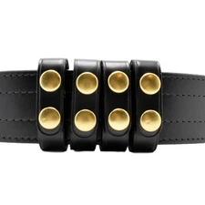 Perfect Fit Duty Belt Keepers 3/4" Plain Genuine Leather Brass Snap USA Made 4