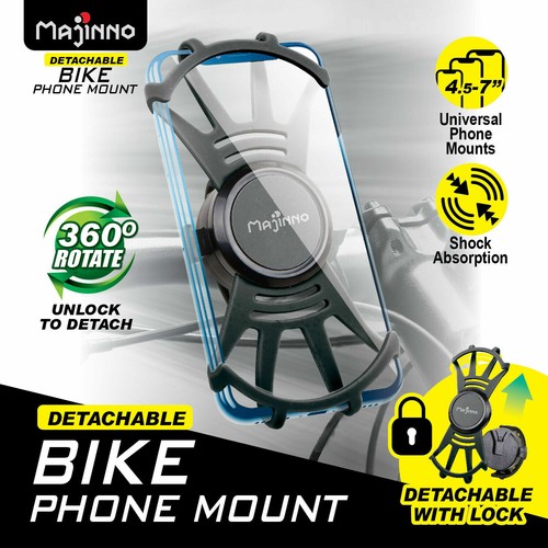 Soporte de montaje de teléfono para bicicleta MAJINNO 360 giratorio desmontable motocicleta bicicleta GPS - Imagen 2 de 10