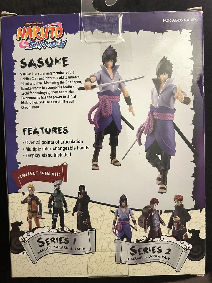 Naruto Shippuden: Sasuke Uchiha 4-Inch Poseable Action Figure - Image 2 of 2