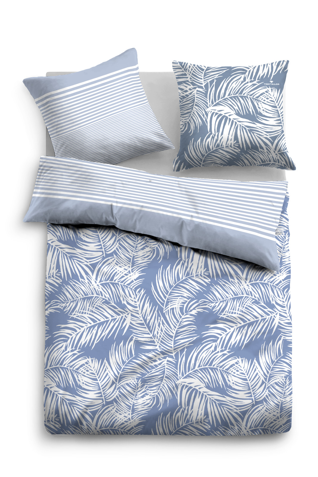 TOM TAILOR Bettwsche Baumwolle Blau Wei Gestreift Federal 155 x 220 80 x 80 см 9290₽