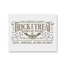 Trick Or Treat Halloween Party Stencil - Durable Reusable Mylar Stencils